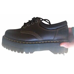 Dr Martens Women's 8053 Quad Arc Leather Platform Oxfords Brown EU 39 Docs Y2K